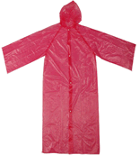 emergency raincoat pe disposable raincoat red